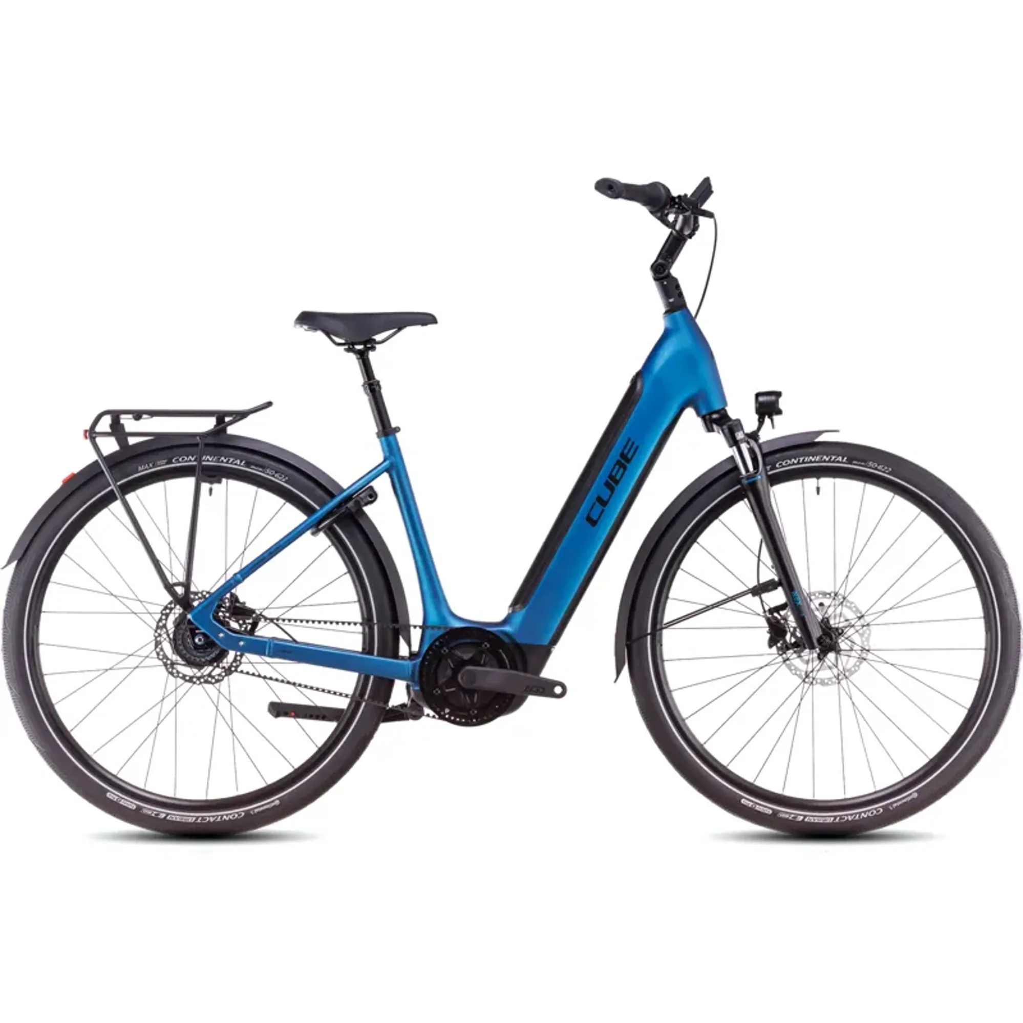 Cube Supreme Hybrid Deluxe One 625 EE Electric Bike in Electric Blue/Black