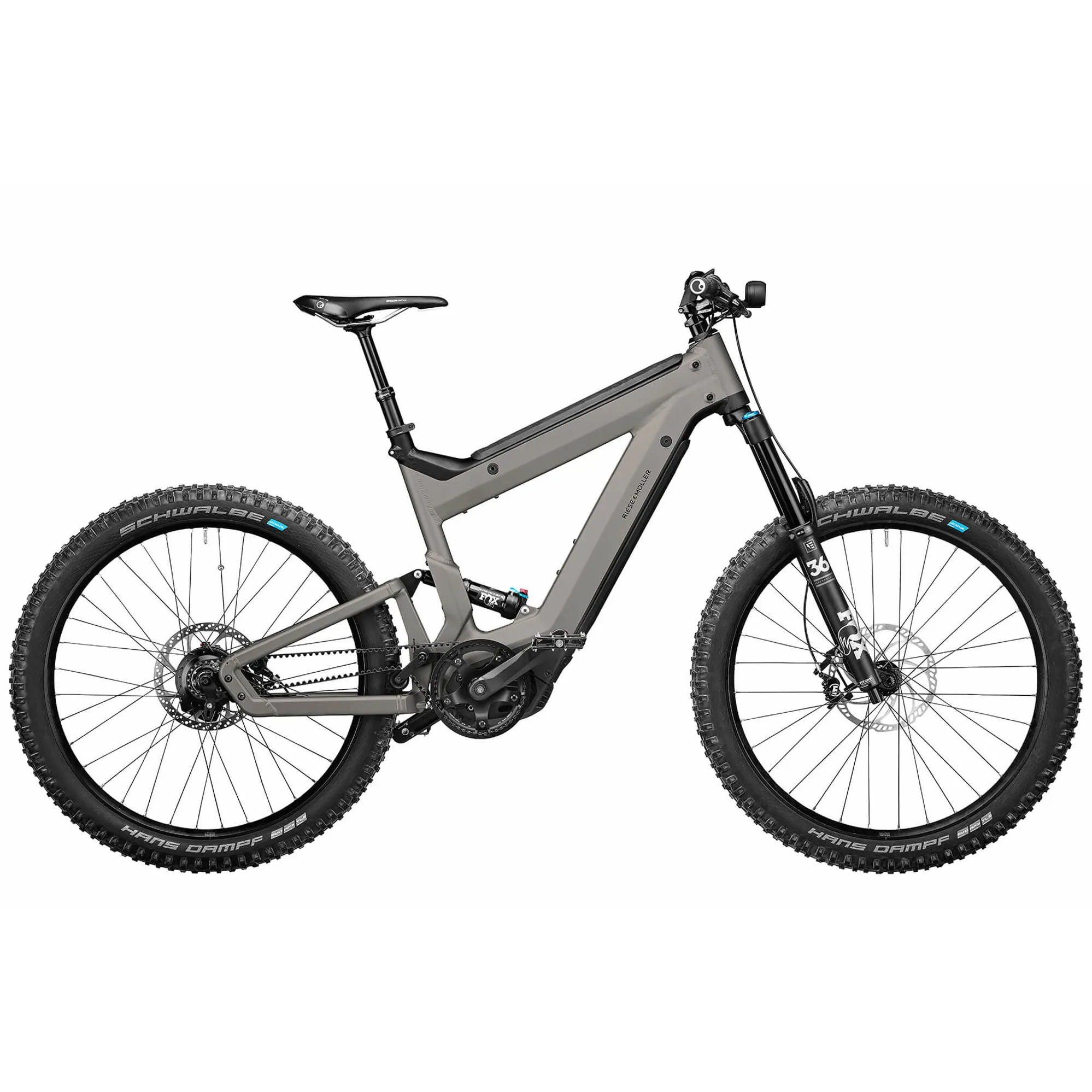 Riese and Muller Superdelite Mountain Rohloff Electric Bike Warm Silver Matt